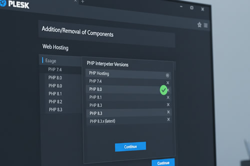 actualización de PHP en Plesk