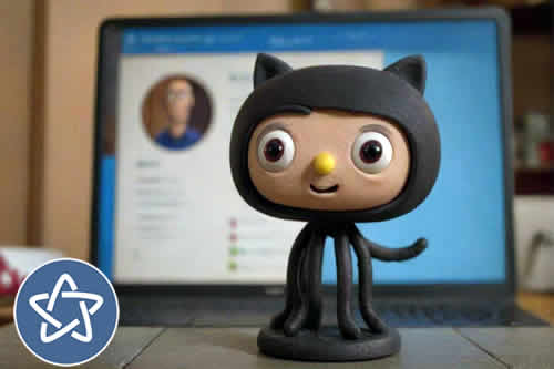 muñeco con que representa el logo de Github